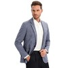 Clearlove Men's Sport Coats Blazers Linen Suit Jacket One Button Casual Blazer - 2 of 4