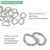 Unique Bargains Durable Multipurpose Iron Non-Welded Dee Rings Metal Buckle for Purse 10 Pcs - 2 of 4