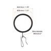 Unique Bargains Metal Drapery Eyelet Sliding Shower Curtain Hook Rings 60 Pcs - 2 of 4