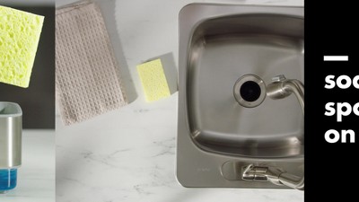 Oxo Soap Dispensing Sponge Holder Black : Target