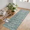 Coolmee Area Rugs for Living Room Vintage Floral Low Pile Non Skid Washable Ultra-Thin Low Pile Carpets Bedroom Office - 4 of 4
