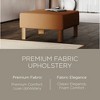 Maven Lane Lena Contemporary Upholstered Ottoman with Refined Wood Finish - 2 of 4