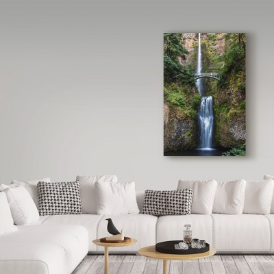 Multnomah Falls 16x24 Framed Canvas Art