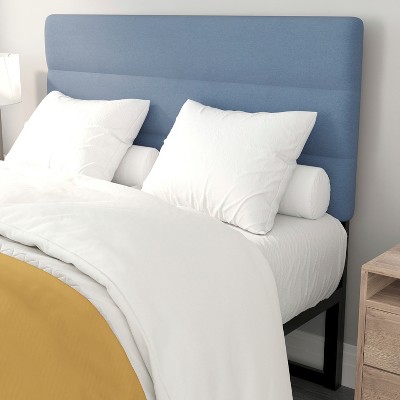Paxton Blue Full Upholstered Tufted Headboard with Adjustable Height
