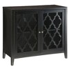 ORRD Black Console Table with Glass Doors & Shelf - Entryway Table with Wood Tapered Legs for Living Room - 4 of 4