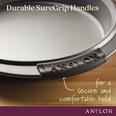Gray Nonstick Steel Bakeware Set with Silicone Grips, 5-Piece
