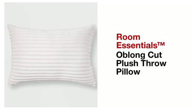 Oblong Cut Plush Decorative Throw Pillow - Room Essentials™, 2 of 12, play video
