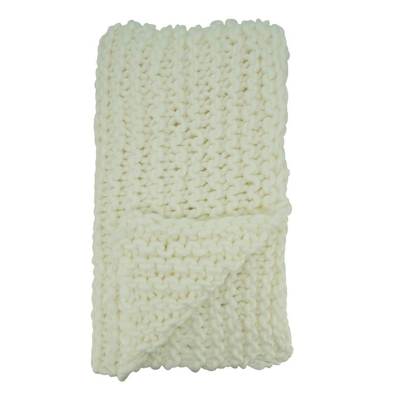 Saro Lifestyle Saro Lifestyle Throw Blanket with Chunky Knit Design, 2 of 5