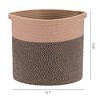 Unique Bargains Handcrafted Cotton Rope Woven Hidden Handles Storage Bin - 2 of 4
