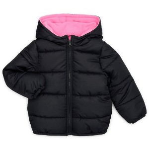 LONDON FOG Little/Big Girls' Fleece Lined Hooded Puffer Coats - 1 of 3
