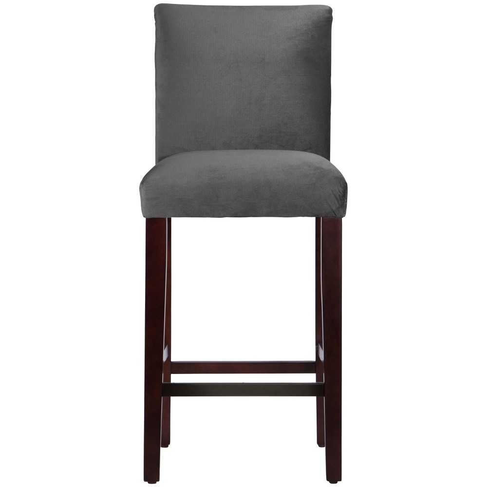 Photos - Chair Skyline Furniture Velvet Parsons Barstool Dark Gray Velvet