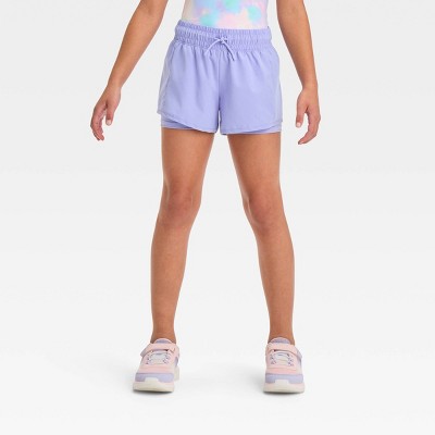 Girls' 2-in-1 Shorts - All In Motion™ Purple L : Target