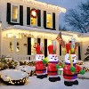 LuxenHome 8.2Ft Long Toy Soldier Snowman Inflatable with Lights Multi-Color - 4 of 4