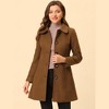 INSPIRE CHIC Women's Winter Elegant Lapel Collar Long Trench Coat - 2 of 4