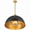 Crystorama Lighting Soto 3 - Light Pendant in  Matte Black/Antique Gold - 2 of 4