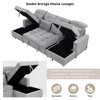 Whisen 110" Modern Design Oversized U-shaped Sofa Versatile Sectional Sofa Pull-out Sofa Bed with Chaise Lounges and USB Ports - 4 of 4