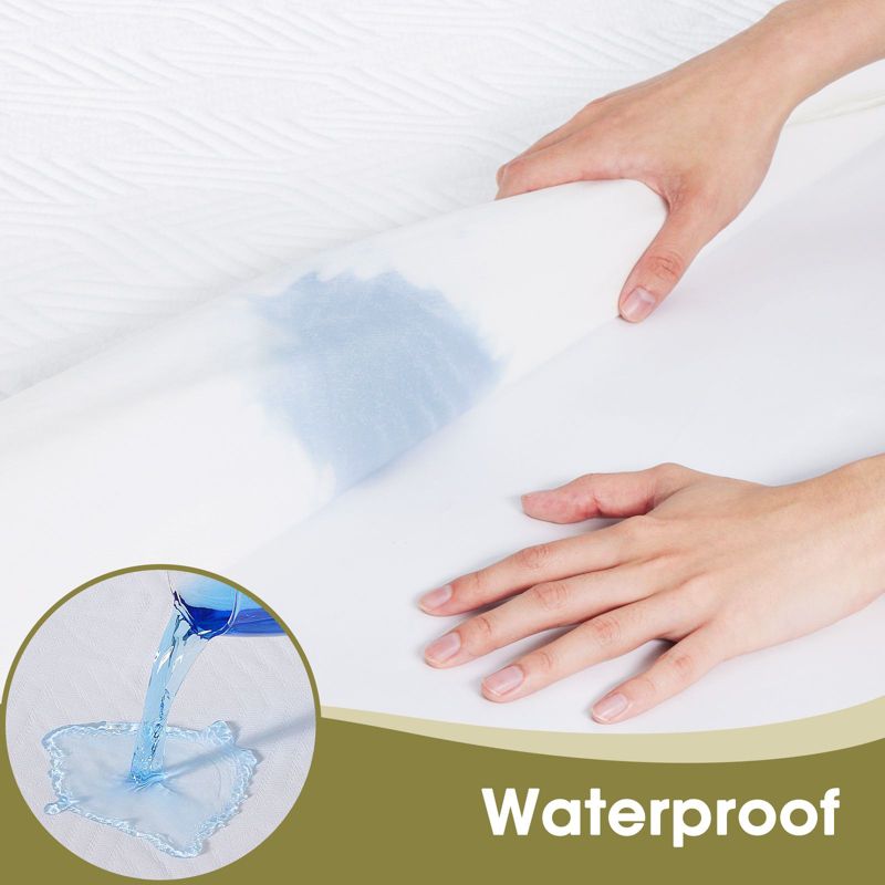 HYLEORY Waterproof Mattress Protector Viscose Made from Bamboo Up to 21", 2 of 4
