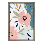 24 X36 Blooms In Mason Jar Floral Canvas Art Light Blue Patton Wall Decor Target