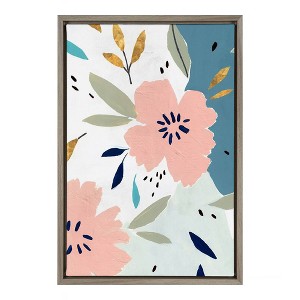 16" x 23" Daydream I (Flower) Framed Canvas Wall Art - Amanti Art: Abstract Botanical Decor for Bedroom - 1 of 4