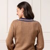 Hope & Henry Women's Organic Intarsia Cricket Sweater Dress, Brown Glen Plaid Intarsia, 14 - 4 of 4