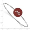 Black Bow Jewelry Sterling Silver Alpha Phi Greek Life Bangle Bracelet 6 Inch - 2 of 3