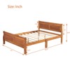 RISOKEYS Full Size Wood Platform Bed Frame with Headboard & Footboard - No Box Spring Needed,Sturdy 200 lbs Support for Bedroom Small Spaces - 3 of 4