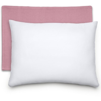 Toddler Pillow with Cotton Pillowcase, 13"x18", Kids Pillow for Sleeping by Comfy Cubs - 1 Pack