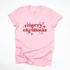 Simply Sage Market Whimsical Merry Christmas Short Sleeve Tee - L - Pink - 2 of 4