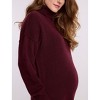 Women's Long Sleeve Turtleneck Sweater Tunic Dress | Motherhood Maternity - 4 of 4