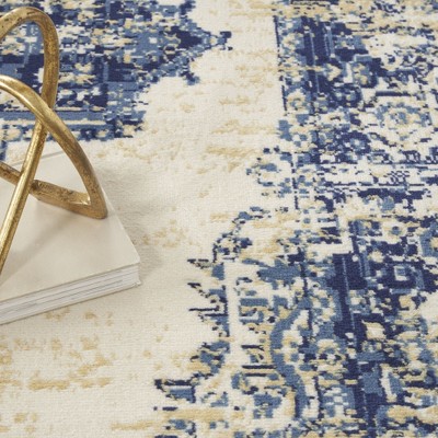 Extra Large White Medallion Traditional Area Rug