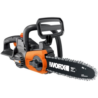 Worx WG322.9 10" Cordless Chain Saw, 20V Li-Ion, Auto-Tension, Auto-Oiling (Tool Only)