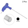 Unique Bargains CR-V Steel T-Handle Metric Dual End Hex Wrenches 2 Pcs - 3 of 4