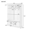 NicBex 47.2 inch Hall Tree for Hallway,Modern Coat Racks with 3 Hooks and Storage Bench,Entryway Furniture for Hallway,Living Room,Bedroom - 3 of 4