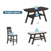 NicBex 6-Piece Farmhouse Counter Height Dining Set, 60" Table with Storage Shelf, 4 Chairs & Bench, Rustic Kitchen Table Set - 3 of 4