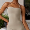 Anna-Kaci Active Women's Flared Halter Neck Jumpsuit Convert to High Waist Soft Flared Yoga Pants - 4 of 4