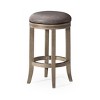 Maven Lane Eva Swivel Backless Vegan Leather Counter Height Bar Stool - 2 of 4