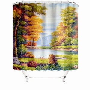 Beautiful Autumn Scenery Shower Curtains for Bathroom Waterproof Fabric Bath Curtain Durable Soft Stylish Bathroom Decor 72x72 Inch - 1 of 1