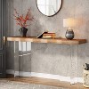 Hommoo 47" Console Table with Acrylic Legs Brown - 2 of 4