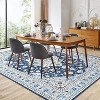 Charming Floral Washable Area Rug - Non-Slip Low Pile Large Rug for Living Room, Bedroom, Farmhouse, Dining Room & Kids Playroom - 3 of 4