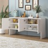 KTMBDW 60" Large Buffet Sideboard Cabinet with 4 Doors and Adjustable Shelves, Modern Buffet Table Storage Cabinet for Dining Room, Living Room - 3 of 4