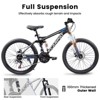 Aukfa 27.5 Inch Full Suspension Mountain Bike - Dual Shock Absorbers, 21-Speed Gears, Mechanical Disc Brakes - Unisex Adult Bike - 3 of 4