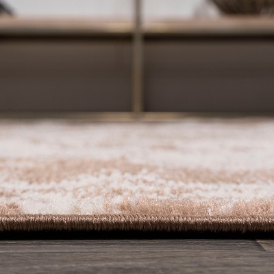 Alhambra Reversible Brown/Cream Synthetic 3x5 Modern Area Rug