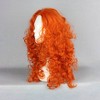 Unique Bargains Women's Curly Wigs 22" Orange with Wig Cap - 3 of 4