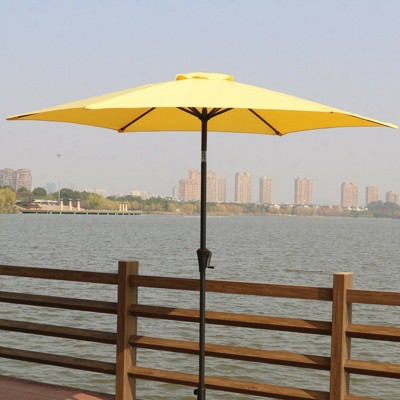 Sapphtopaz Patio Umbrella Market Umbrella with 42 Pound Square Umbrella Base, Push Button Tilt and Crank for Garden, Backyard, Pool