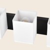 PAKOKULA 3-Light Black Bathroom Vanity Light with White Rectangular Fabric Shade - 3 of 4