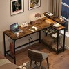 Bestier - L-Shaped Gaming Desk with LED Lights, Power Outlets, and Monitor Stand - 58" Wide - 3 of 4