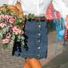Women‘s Chic Button-Front Denim Mini Skirt - Cupshe - 2 of 4