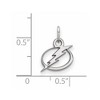 Black Bow Jewelry 14k White Gold Tampa Bay Lightning NHL Extra Small Pendant - 2 of 3
