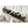 Narrow Console Table, 180 cm Sofa Table with Storage Space, Reinforced H-shaped Design - 4 of 4