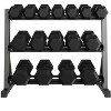 5-50 LB Hex Dumbbell Set of 2 with Cast Iron Core, Rubber Encased Coating and Textured Carbon Steel Handle for Home Gym Strength Training - 2 of 4